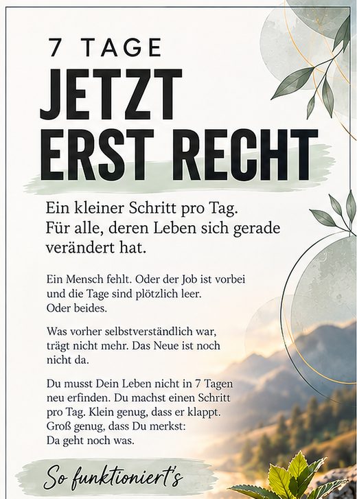 Erste Seite des Hefts 7 Tage Jetzt erst recht